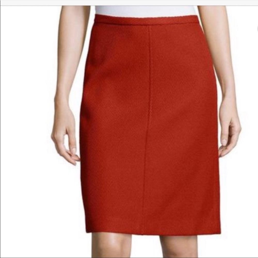 Theory Camden Twill Virgin Wool Pencil Skirt